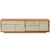 Pedestal Aufbewahrungsmöbel-Design House Stockholm Air Sideboard, niedrig, Eiche/Korbgeflecht