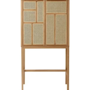 Lundia Aufbewahrungsmöbel-Design House Stockholm Air Schrank, Eiche/Korbgeflecht