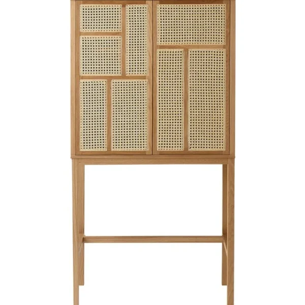 Lundia Aufbewahrungsmöbel-Design House Stockholm Air Schrank, Eiche/Korbgeflecht