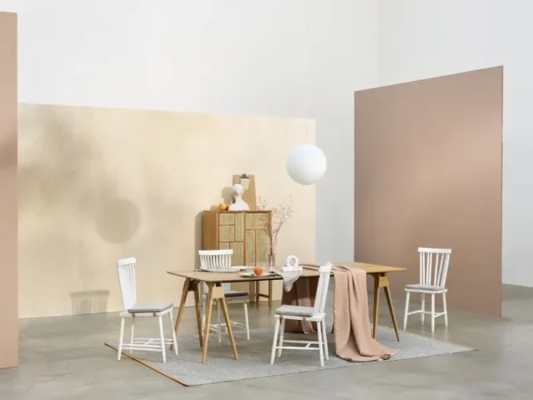 Lundia Aufbewahrungsmöbel-Design House Stockholm Air Schrank, Eiche/Korbgeflecht