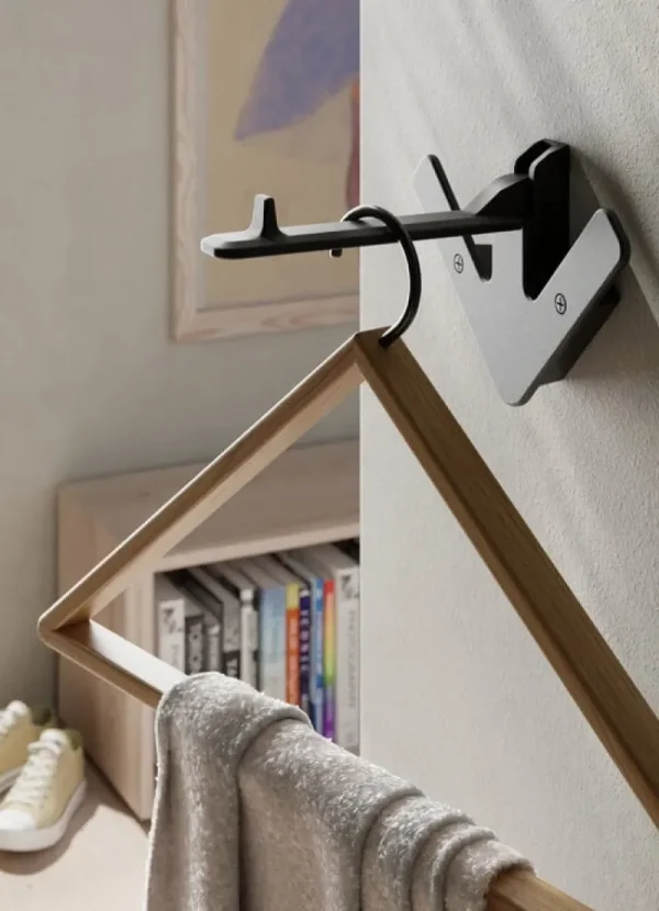 Design House Stockholm Garderoben Und Kleiderbügel^Arrow Wandhaken, schwarz