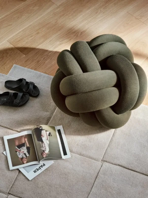 Kinder Design House Stockholm Textilien Für Kinder | Kissen^Knot Kissen, XL, Forstgrün