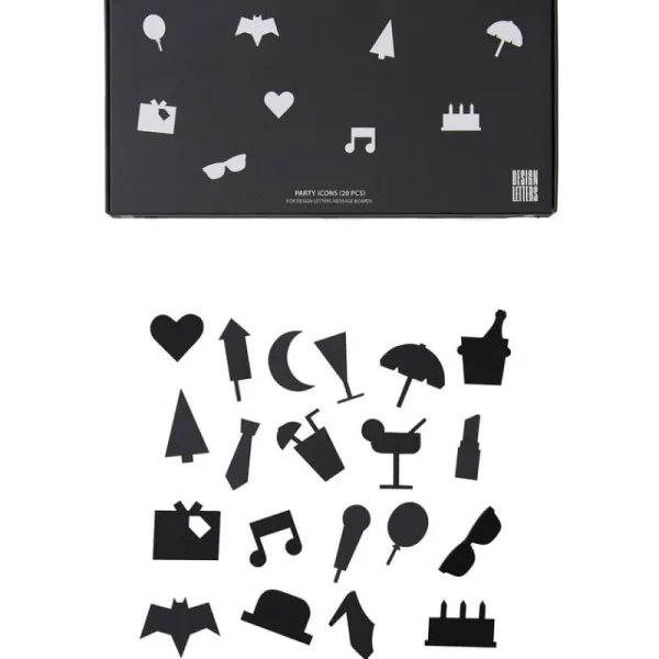 Kinder Design Letters Kinderzimmereinrichtung | Poster Und Pinnwände^Partysymbole für Message Board, schwarz