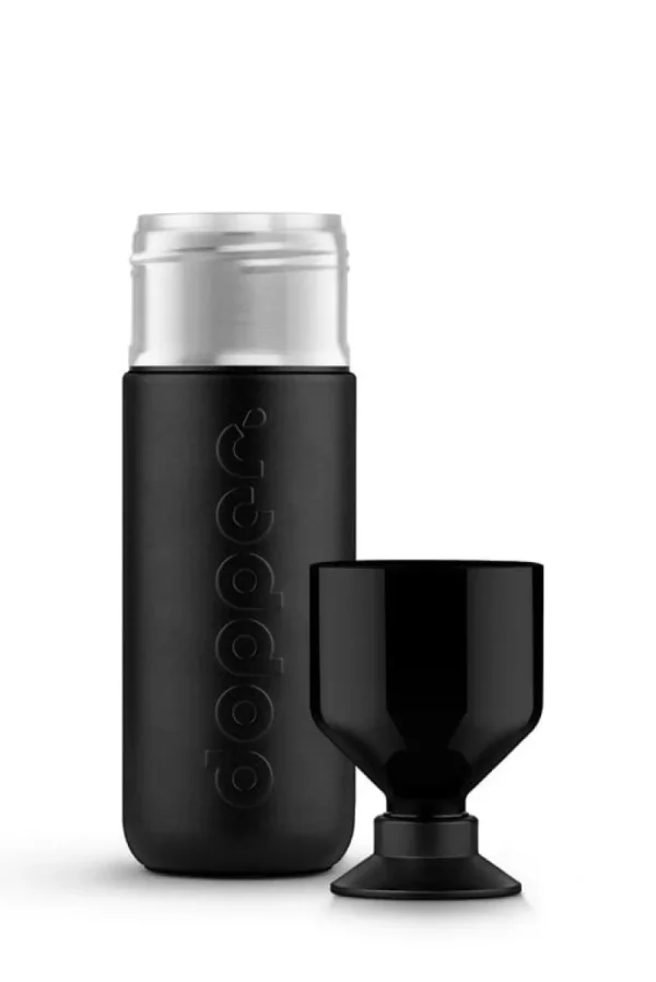 Dopper Sport- Und Outdoor-produkte^Trinkflasche, 1 l, isoliert, schwarz