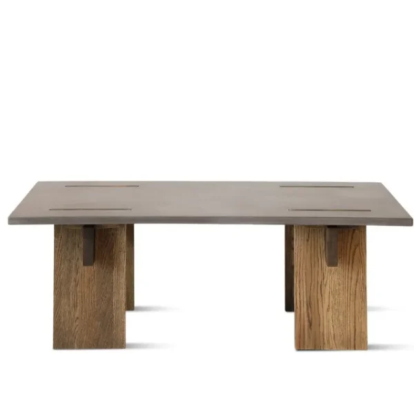 Normann Copenhagen Tische-Eberhart Furniture Arnold Couchtisch, dunkler Beton - dunkle Eiche