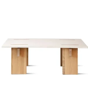 Muuto Tische-Eberhart Furniture Arnold Couchtisch, heller Beton - hell Eiche