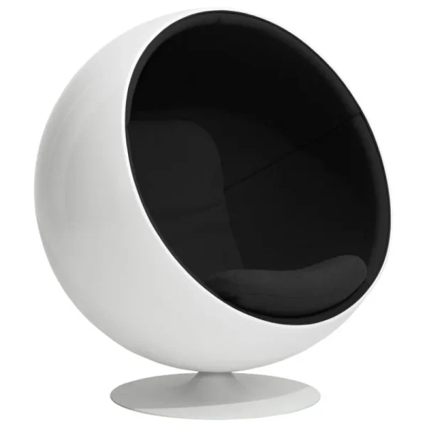 GUBI Sitzgelegenheiten-Eero Aarnio Originals Ball Chair, Weiß - Schwarz