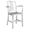Emeco Terrassenmöbel | Sitzgelegenheiten^1006 Navy Stuhl mit Armlehnen, gebürstetes Aluminium