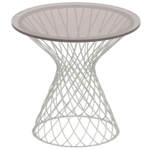 Emu Terrassenmöbel^Heaven Couchtisch, 50 cm, weiß matt, Glasplatte