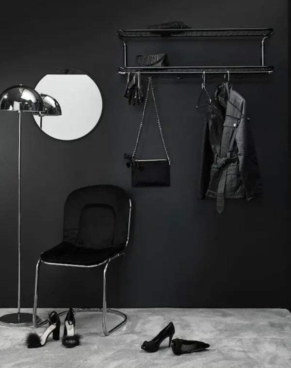 Essem Design Garderoben Und Kleiderbügel^Classic Hutablage, 80 cm, Schwarz