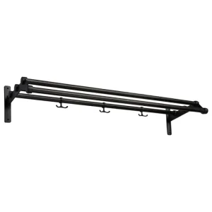Essem Design Garderoben Und Kleiderbügel^Nostalgi 291 Hutablage, 100 cm, Eiche schwarz gebeizt - Schwarz