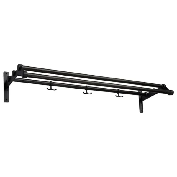 Essem Design Garderoben Und Kleiderbügel^Nostalgi 291 Hutablage, 100 cm, Eiche schwarz gebeizt - Schwarz