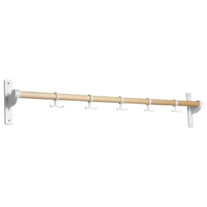 Essem Design Garderoben Und Kleiderbügel^Nostalgi Hakenleiste, 100 cm, Birke - Weiß