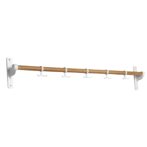 Essem Design Garderoben Und Kleiderbügel^Nostalgi Hakenleiste, 100 cm, Eiche - weiß