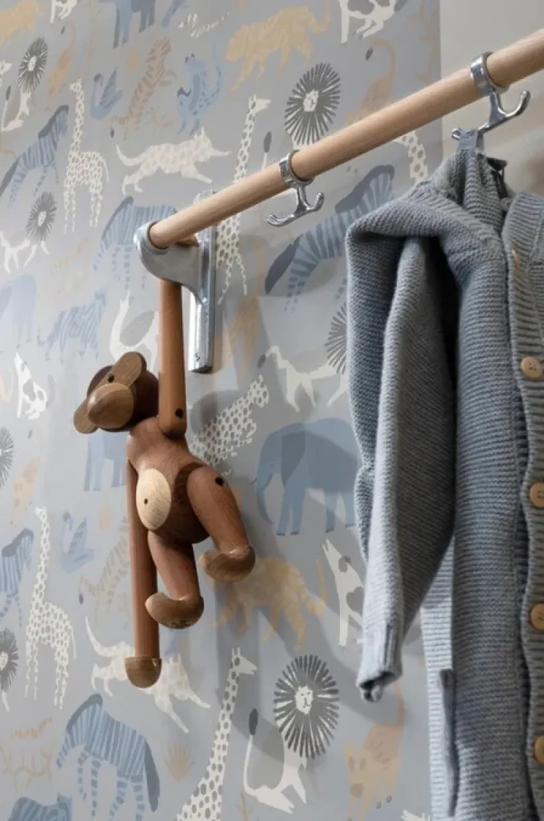 Essem Design Garderoben Und Kleiderbügel^Nostalgi Hakenleiste, 100 cm, Birke - Weiß
