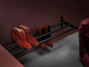 Essem Design Garderoben Und Kleiderbügel^Nostalgi Hutablage/Schuhregal, 100 cm, Birke - Weiß