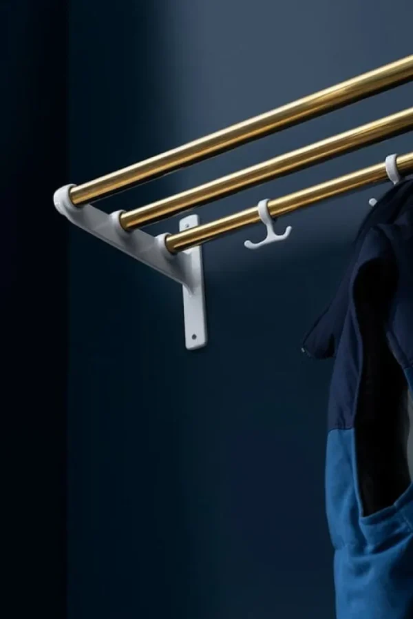 Essem Design Garderoben Und Kleiderbügel^Nostalgi Hutablage/Schuhregal, 100 cm, Eiche - Aluminium