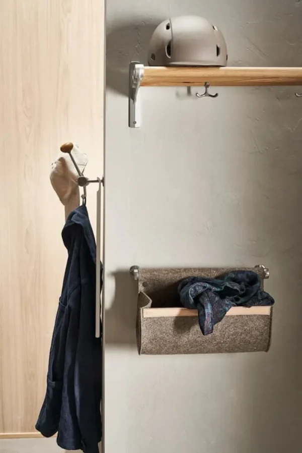 Essem Design Garderoben Und Kleiderbügel^Nostalgi Hutablage/Schuhregal, 100 cm, Birke - Weiß