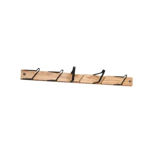 Essem Design Garderoben Und Kleiderbügel^Tamburin Hakenleiste, 52,5 cm, Eiche - Schwarz