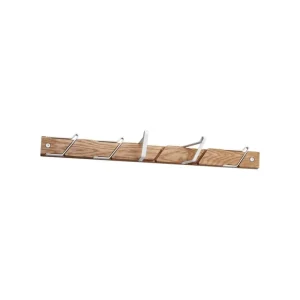 Essem Design Garderoben Und Kleiderbügel^Tamburin Hakenleiste, 52,5 cm, Eiche - Weiß