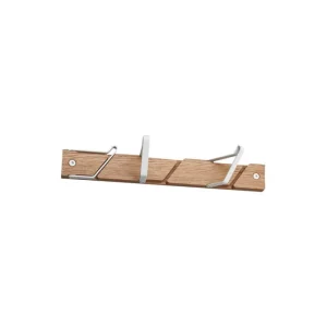 Essem Design Garderoben Und Kleiderbügel^Tamburin Hakenleiste, 31,5 cm, Eiche - Weiß