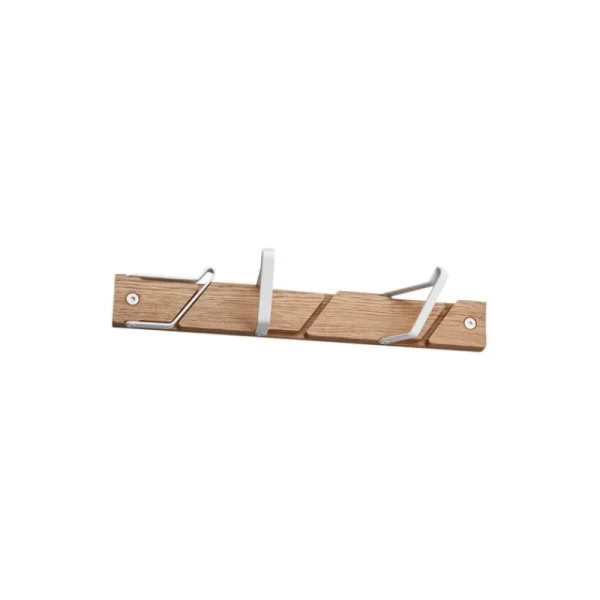 Essem Design Garderoben Und Kleiderbügel^Tamburin Hakenleiste, 31,5 cm, Eiche - Weiß