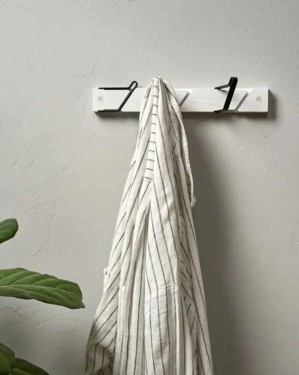Essem Design Garderoben Und Kleiderbügel^Tamburin Hakenleiste, 31,5 cm, Weiß