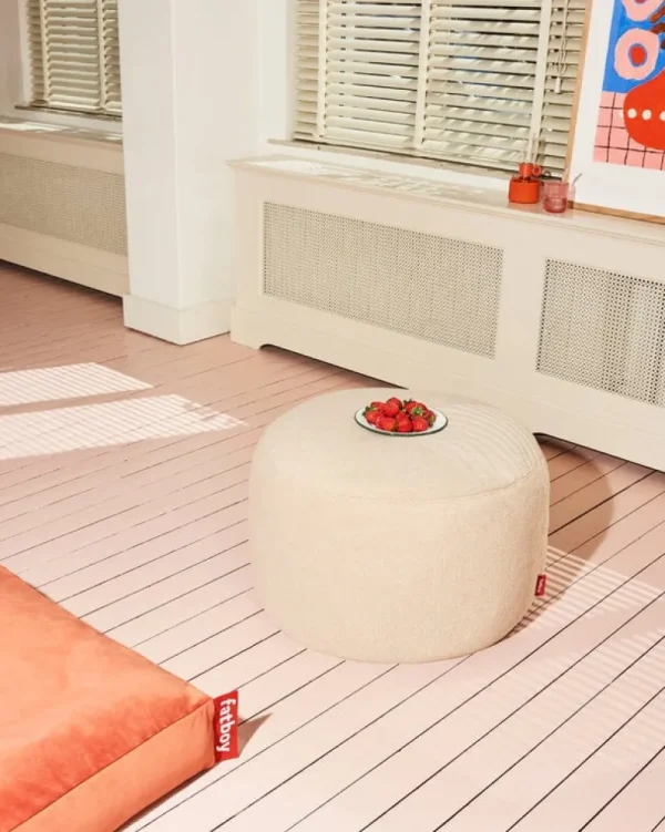Fatboy Sitzgelegenheiten-Point Sherpa Pouf, groß, Naturweiß