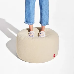 Fatboy Sitzgelegenheiten-Point Sherpa Pouf, groß, Naturweiß