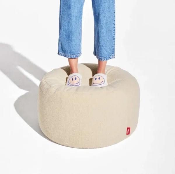 Fatboy Sitzgelegenheiten-Point Sherpa Pouf, groß, Naturweiß