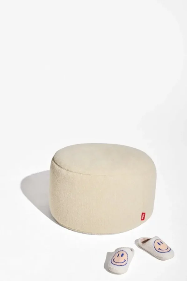 Fatboy Sitzgelegenheiten-Point Sherpa Pouf, groß, Naturweiß