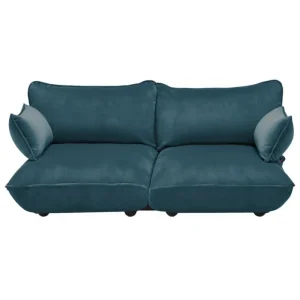 Fredericia Sofas Und Liegen-Fatboy Sumo Medium Sofa, Velvet Recycled Petrol