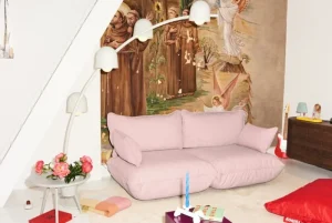 Northern Sofas Und Liegen-Fatboy Sumo Medium Sofa, Weave Bubble Pink