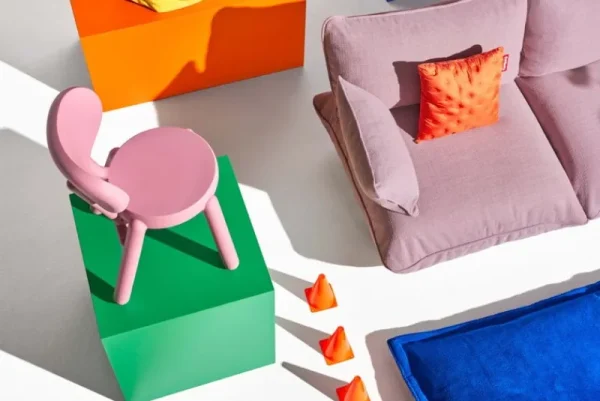 Northern Sofas Und Liegen-Fatboy Sumo Medium Sofa, Weave Bubble Pink
