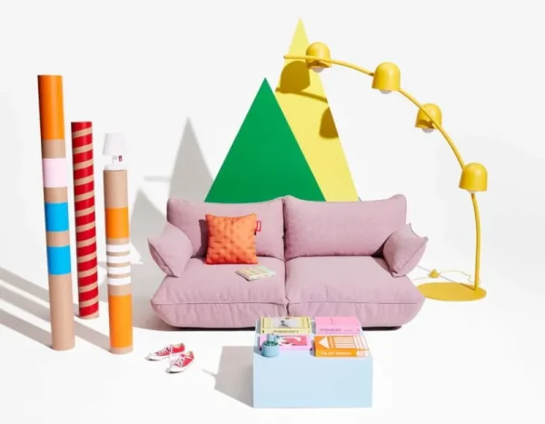 Northern Sofas Und Liegen-Fatboy Sumo Medium Sofa, Weave Bubble Pink