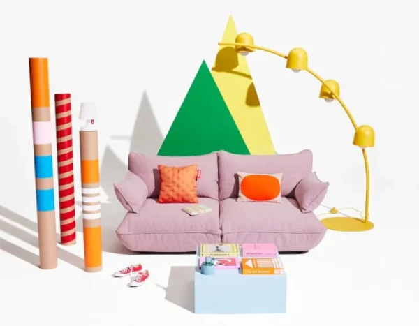 Northern Sofas Und Liegen-Fatboy Sumo Medium Sofa, Weave Bubble Pink