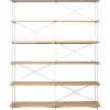 Montana Furniture Regale-FDB Møbler A91 Nordhavn Bücherregal, 148 x 182 cm, Eiche - Seidengrau