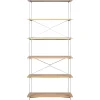 String Furniture Regale-FDB Møbler A91 Nordhavn Bücherregal, 85 x 182 cm, Eiche - Seidengrau