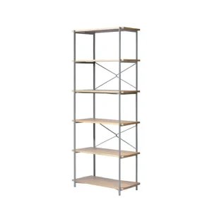 String Furniture Regale-FDB Møbler A91 Nordhavn Bücherregal, 85 x 182 cm, Eiche - Seidengrau