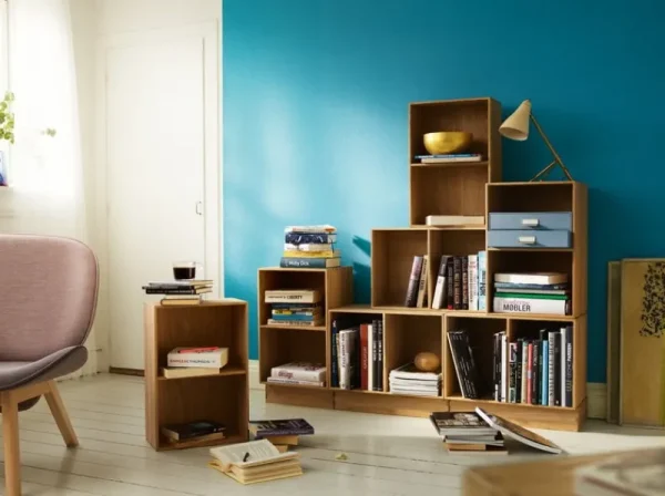 Montana Furniture Regale-FDB Møbler B98 Bücherregal, 54 × 32 x 36 cm, Eiche lackiert