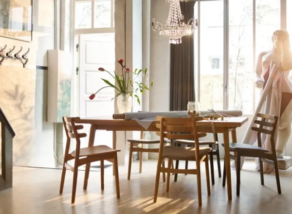 FDB Mu00f8bler Tische-FDB Møbler C65 Åstrup Esstisch, ausziehbar, 170 × 90 cm, Eiche lackiert