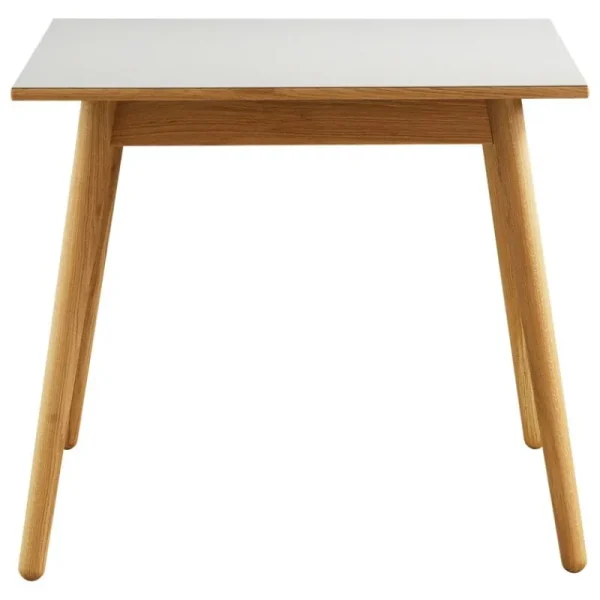 Fredericia Tische-FDB Møbler C35A Esstisch, 82 x 82 cm, Eiche – hellgraues Linoleum