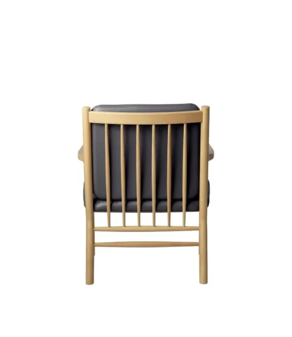 FDB Mu00f8bler Sitzgelegenheiten-FDB Møbler J147 Loungesessel, Eiche - schwarzes Leder