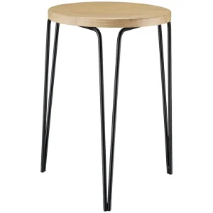 Hem Sitzgelegenheiten-FDB Møbler J179 Skjern Hocker, Esche - Schwarz
