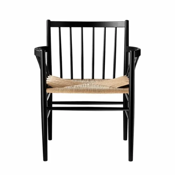 Normann Copenhagen Sitzgelegenheiten-FDB Møbler J81 Stuhl, Buche, Schwarz