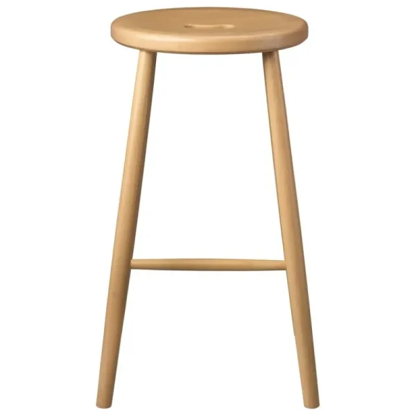 Emeco Sitzgelegenheiten-FDB Møbler J27C Thekenhocker, 65 cm, Buche lackiert