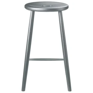 &Tradition Sitzgelegenheiten-FDB Møbler J27C Thekenhocker, 65 cm, Buche Grau