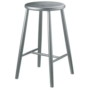&Tradition Sitzgelegenheiten-FDB Møbler J27C Thekenhocker, 65 cm, Buche Grau