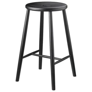 FDB Mu00f8bler Sitzgelegenheiten-FDB Møbler J27C Thekenhocker, 65 cm, Buche Schwarz