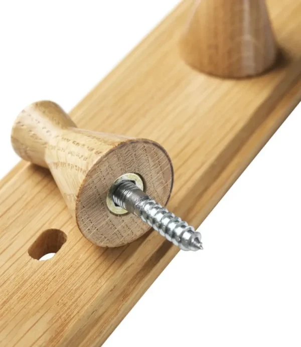 FDB Mu00f8bler Garderoben Und Kleiderbügel^FDB Møbler Q3 Allé Garderobenpaneele, 5 Haken, Eiche